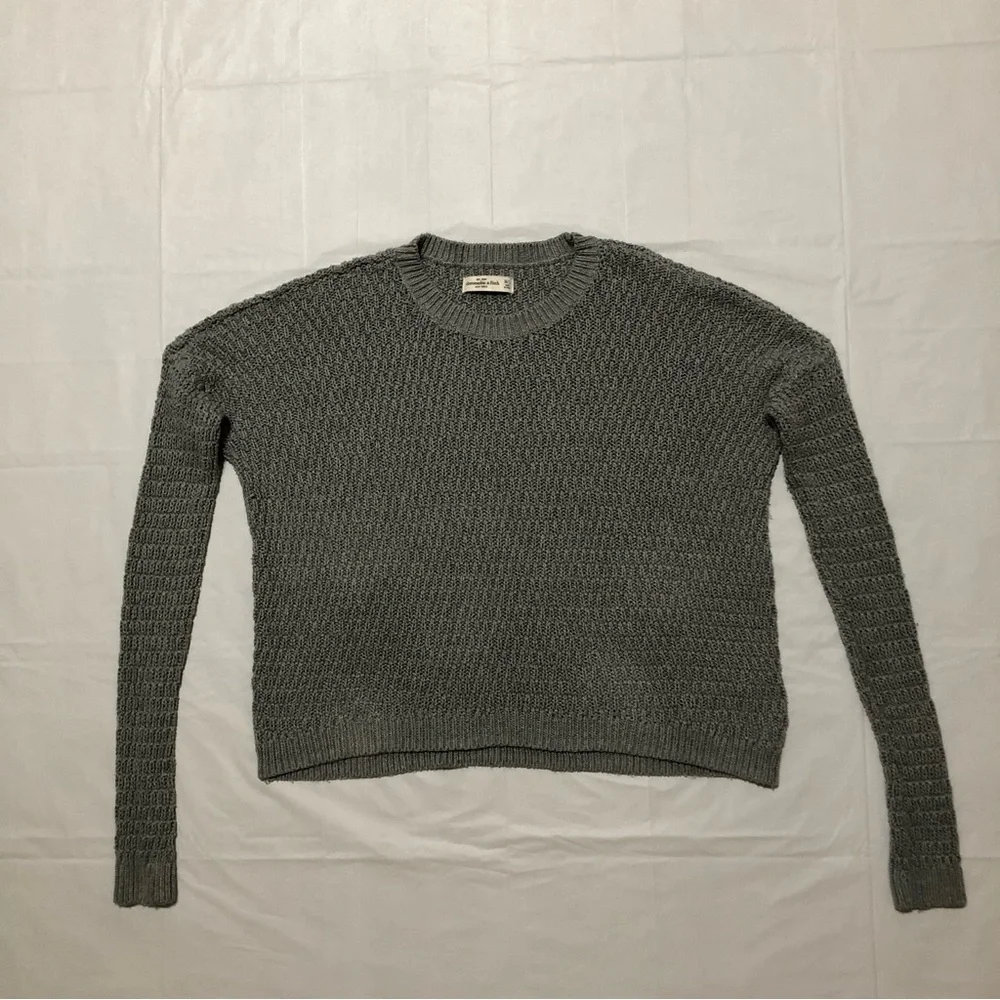 Abercrombie & Fitch Women’s Long Sleeve Pullover Stretch Gray Sweater size M/L